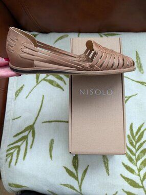 NWT Nisolo Women's Huarache Sandal - Almond